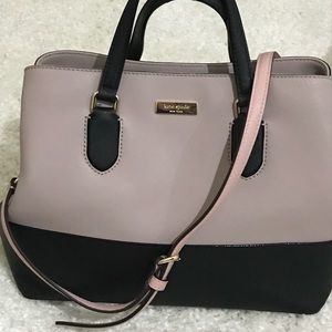 Kate Spade lavender and black handbag with wallet